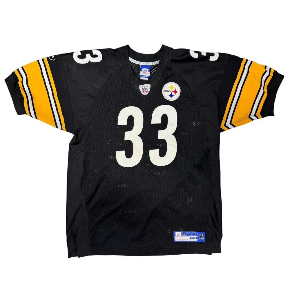 Reebok NFL Pittsburgh Steelers Merril Hoge #33 Stitched Jersey Mens 50 Black
